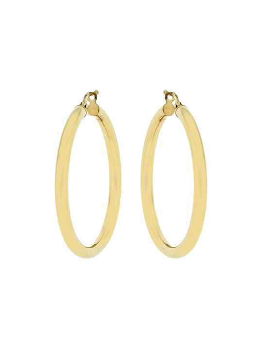 Earrings Hoops made of Gold 14K