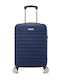 Quasar Line Kabinenreisekoffer Hartschalen Navy Blue mit 4 Räder Höhe 55cm