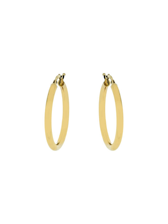 Earrings Hoops made of Gold 14K