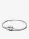 Pandora Дамска Гривна Верига с Дизайн Сърце от Сребро 18cm