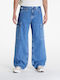 90's Men's Jeans Pants Cargo with Loose Fit Blue