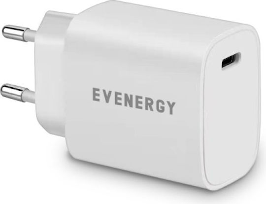 SBS Ladegerät ohne Kabel mit USB-C Anschluss 10W Stromlieferung Weißs (Evenergy)