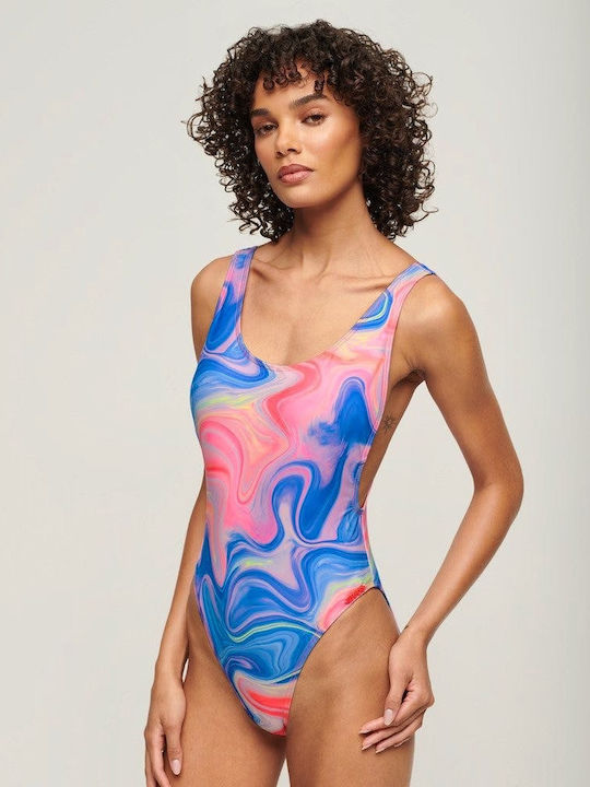 Superdry One-Piece Swimsuit Multi Marble