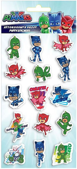 388352 Set de măști autoadezive Puffy 10x22ek Pj Masks Set 12 bucăți (set de 12 bucăți)