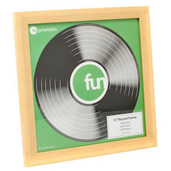 Fun Generation 12" vinyl frame, in wood colour