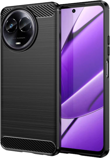 Techsuit Carbon Back Cover Silicon Negru (Realme 11)