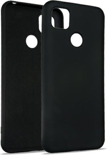 Beline Umschlag Rückseite Silikon Schwarz (Realme 7)