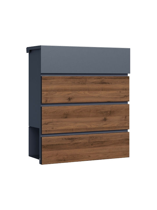 Wiltoc Външна Пощенска Кутия Металик в Кафяв Цвят 37x13x41см Wiltoc Външна Пощенска Кутия Металик в Кафяв Цвят 37x13x41см