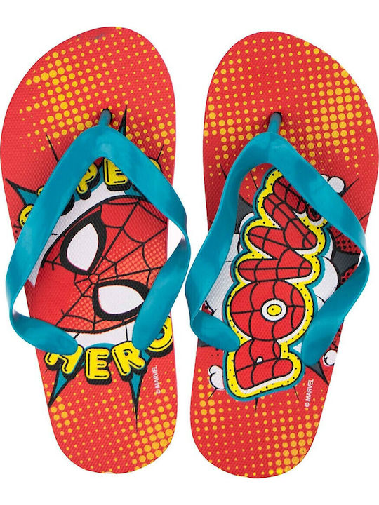 Kinder Flip Flops Spider-Man Rot