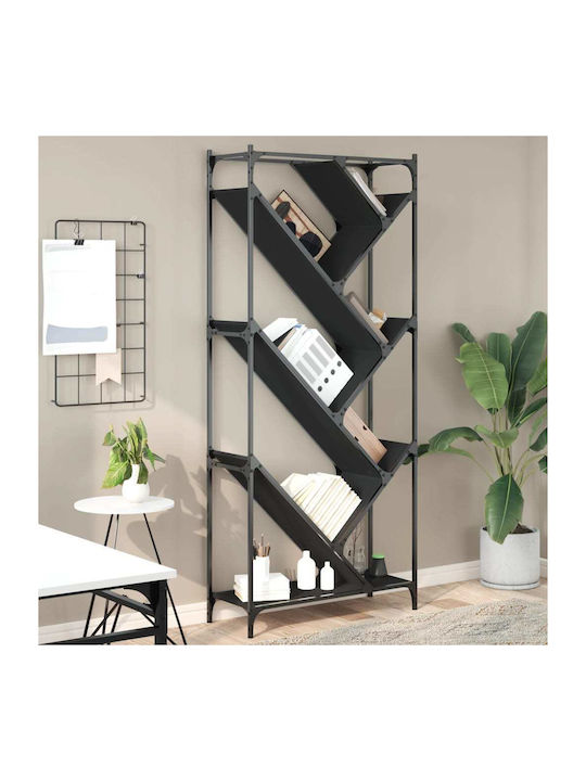 Bibliothek Schwarz 79x30x180cm