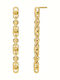 Michael Kors Astor Link Earrings made of Silver Gold Plated with Stones & Pearls