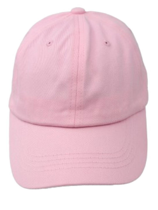 Παιδικό Καπέλο Jockey Υφασμάτινο Ροζ