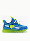 Kids Sneakers Anatomic with Scratch & Lights Blue