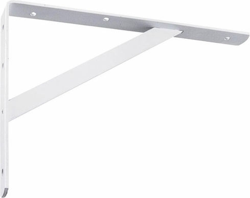 Heavy-Duty Metal White Corner Shelf 300x225mm G-G305