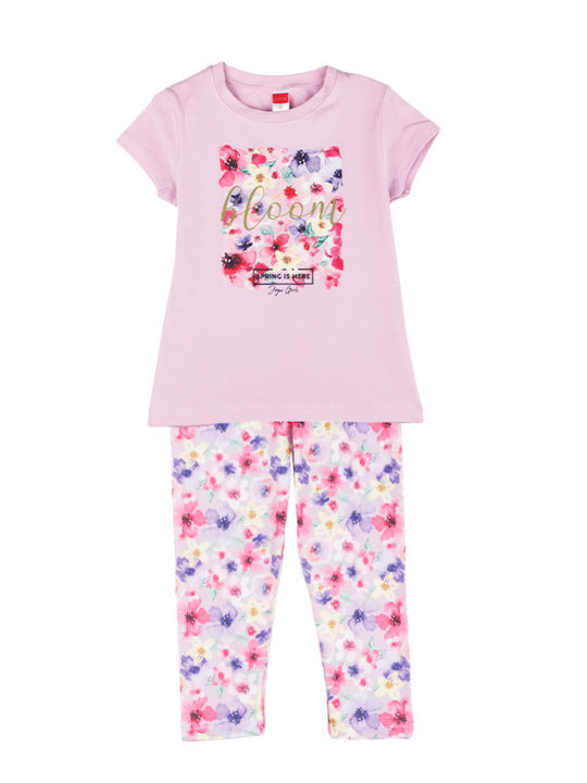 Joyce Kids Set with Leggings Summer 2pcs Lilac