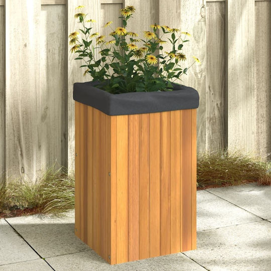 vidaXL Κήπου Ζαρντινιέρα Πλαστική Καφέ 35x35x60εκ.