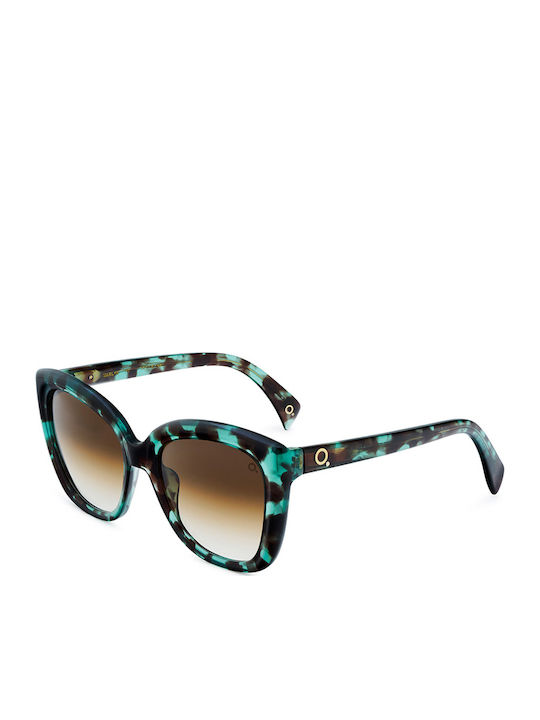 Etnia Barcelona Women's Sunglasses with Brown Tartaruga Plastic Frame and Brown Gradient Lens