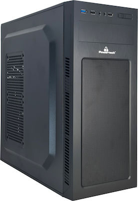 Powertech PT-1168 Midi Tower Computer Case Black