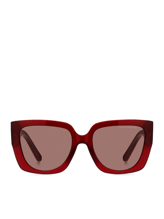 Gucci Women's Sunglasses with Burgundy Plastic Frame GG1338S