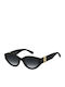 Tommy Hilfiger Women's Sunglasses with Black Plastic Frame and Black Gradient Lens