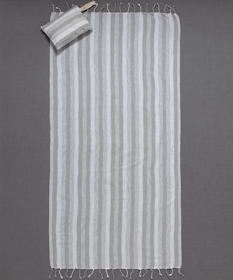 Silk Fashion Gray Cotton Beach Towel 180x90cm