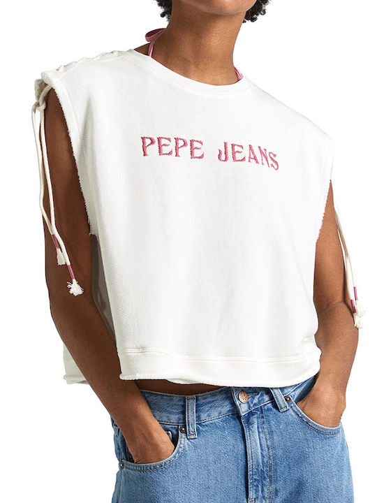 Pepe Jeans Damen Bluse Weiß