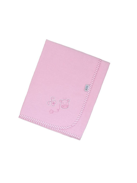 Bunny Bebe Pânză de Înfășat Pink Roz 90x90εκ.