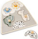 Done By Deer Puzzle de lemn pentru copii Puzzle de lemn pentru copii Lalee Sand Br77688