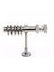 Metallic Curtain Pole Naxos Strass Double with Rod Φ35mm 160cm Silver