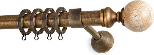 Anartisi Metalic Galerie pentru perdele Lithos Dublu cu bară Φ25mm 360buc Bronze