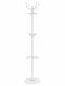 vidaXL Metallic Coat Rack with Umbrella Holder White 37x37x180cm