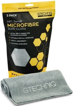 GTECHNIQ Lavete Din Microfibră De Curățenie Pentru Mașină 300gsm Gri 40x40cm 3 Bucăți