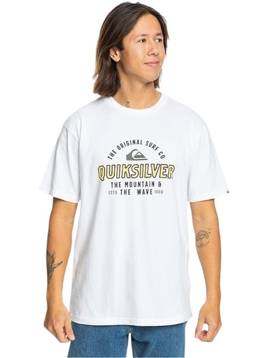 Quiksilver T-shirt Bărbătesc cu Mânecă Scurtă Alb