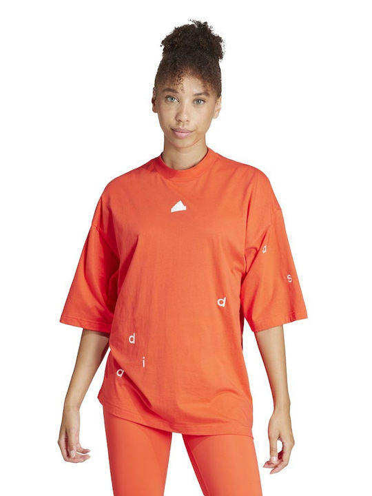 Adidas Γυναικείο Αθλητικό T-shirt Κόκκινο