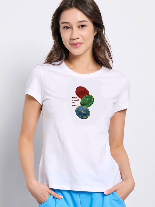 BodyTalk Γυναικείο Αθλητικό T-shirt Λευκό