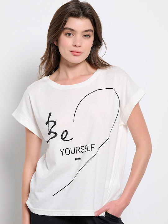 BodyTalk Damen Sport T-Shirt Off White