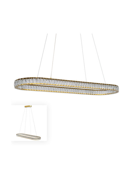Hatzipantos Stores Κρεμαστό Φωτιστικό Διάφανο LED Ράγα 100εκ.