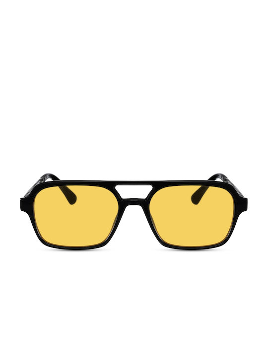 Solo-Solis Sonnenbrillen mit Schwarz Rahmen und Gelb Linse NDL8006