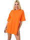 Damen Oversized T-Shirt orange