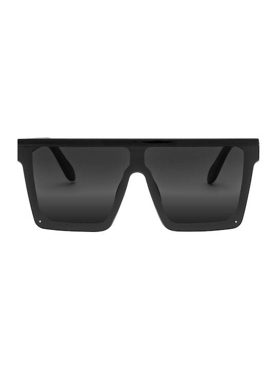 Sunglasses with Black Plastic Frame and Black Lens 01-2127-2