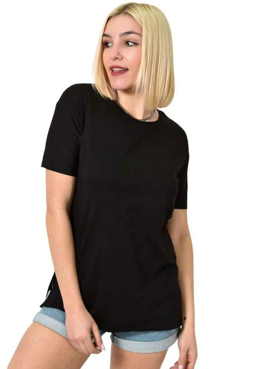 First Woman Damen Oversized T-Shirt Black