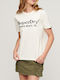 Superdry D1 Ovin Metallic Venue Damen T-Shirt Cream