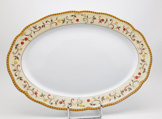 AB Servierplatte Oval aus Porzellan Bunt 1Stück