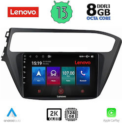 Lenovo Car Audio System for Hyundai i20 2019-2021 (Bluetooth/USB/AUX/WiFi/GPS/Apple-Carplay/Android-Auto) with Touch Screen 9"