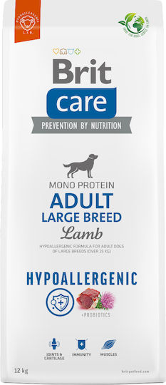 Brit Care Adult Large Breed 12kg Dry Food for Adult Large Breed Dogs with Lamb and Rice