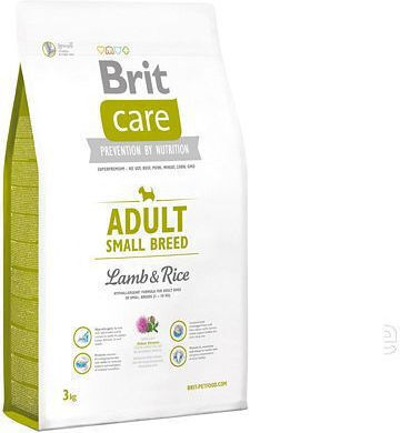 Brit Care 1kg Trockenfutter für erwachsene Hunde kleiner Rassen mit Lamm und Reis