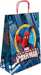 Spiderman Χάρτινη Τσάντα για Δώρο με Θέμα "Spiderman" Κίτρινη 40x14x32εκ.