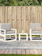 Garten- und Outdoor-Möbelsets für kleine Außenbereiche 3 Stück Weiß