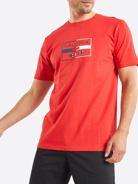 Nautica Ανδρικό T-shirt Κοντομάνικο Red