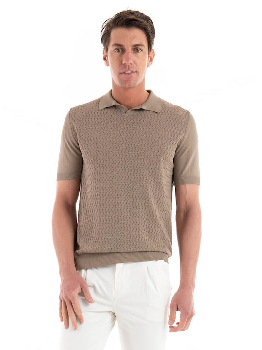 Paul Miranda Men's Sweater Polo Brown - Mf230-brown